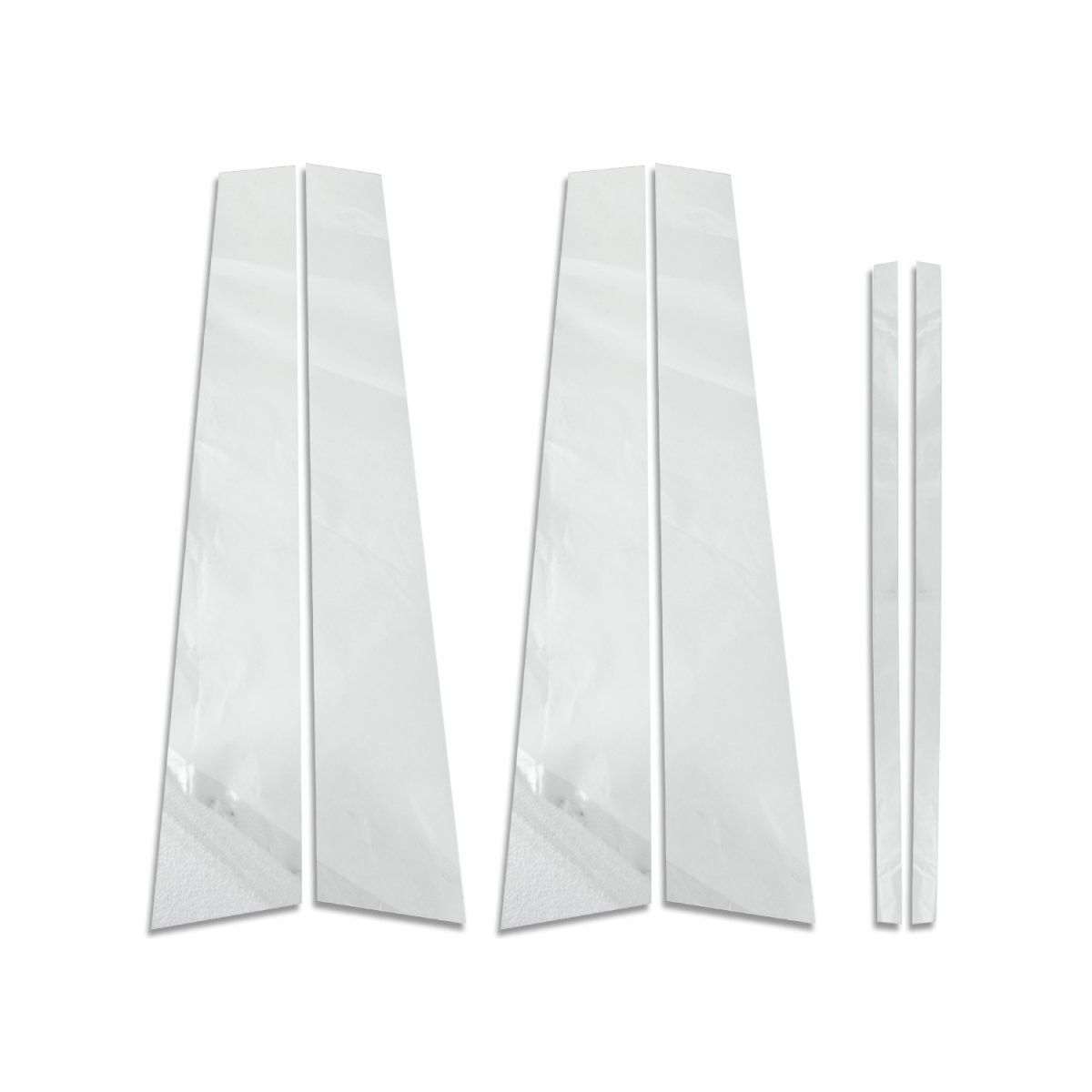 Land Rover Freelander Pillar Trims - Omac - S.Steel - Gloss Silver - '07-'14